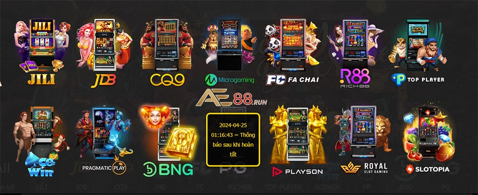 đa dạng Các sảnh game slot uy tín tại AE88